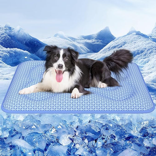 Self-Cooling Dog Mat for Large Dogs, Breathable Pet Cooling Pad, Washable Summer Cooling Bed for Dogs & Cats, Non-Slip Pet Rest Mat