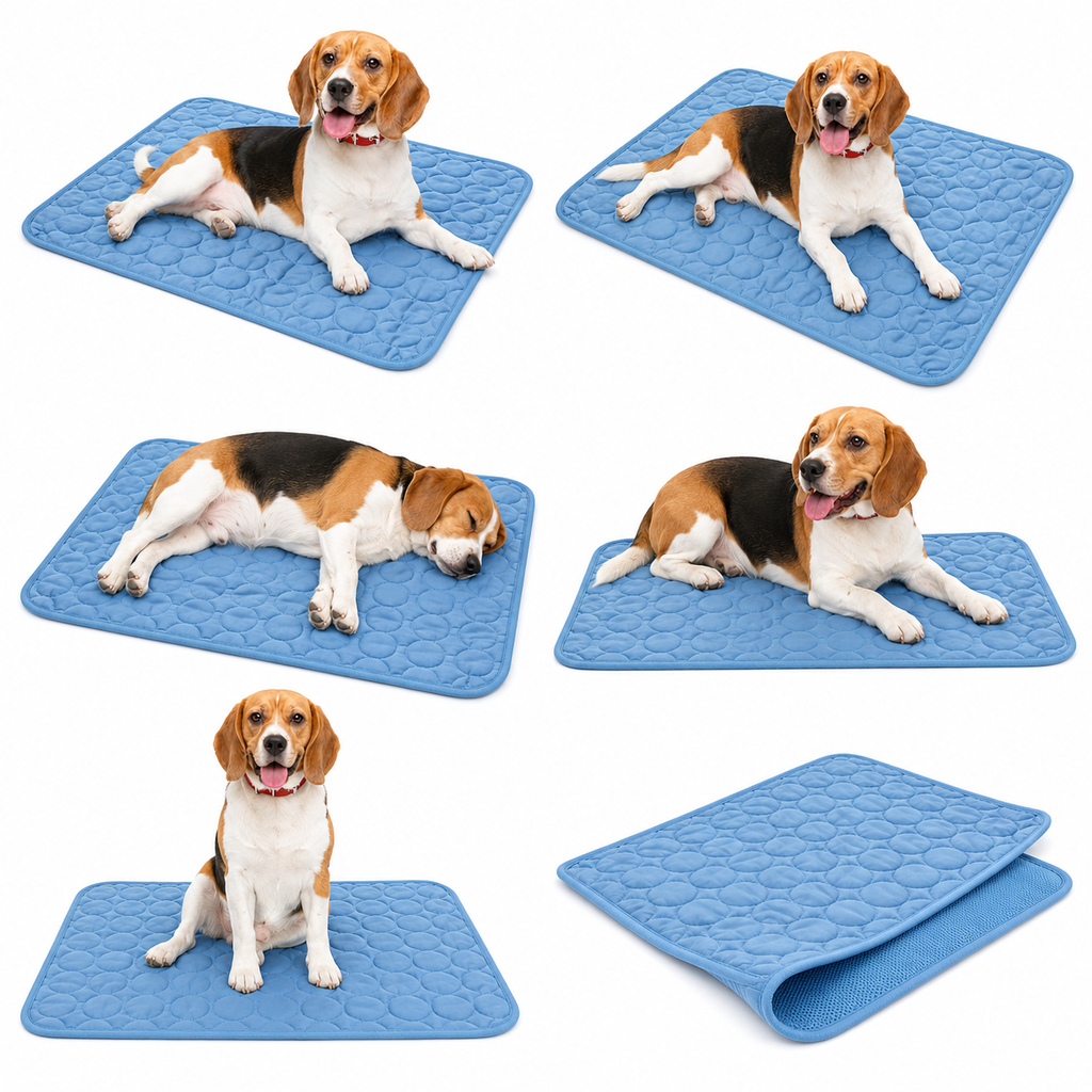 Self-Cooling Pet Mat for Dogs & Cats – Breathable Cooling Pad, Washable Summer Pet Sleeping Mat, Non-Slip Indoor Pet Bed