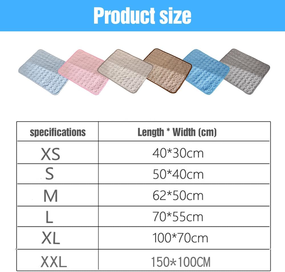 Self-Cooling Pet Mat for Dogs & Cats – Breathable Cooling Pad, Washable Summer Pet Sleeping Mat, Non-Slip Indoor Pet Bed